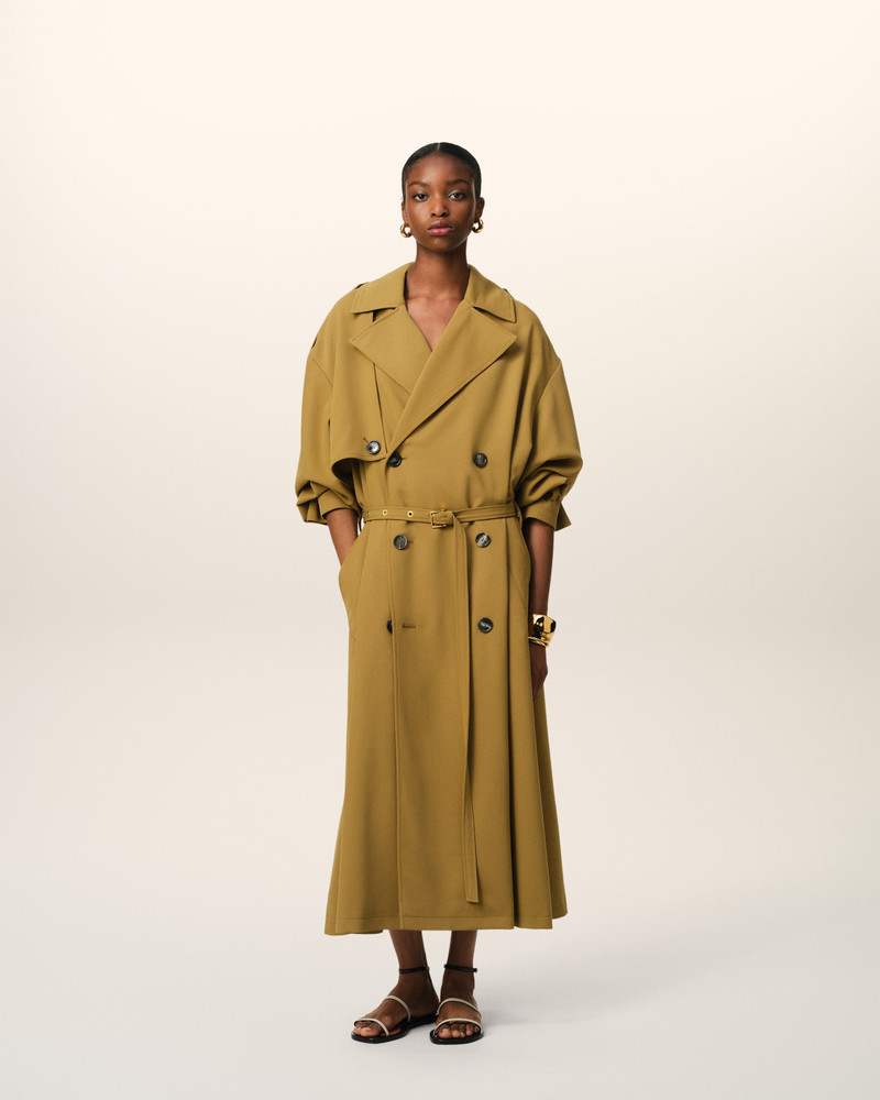 AMI Paris MUSTARD WOOL TRENCH COAT outlook