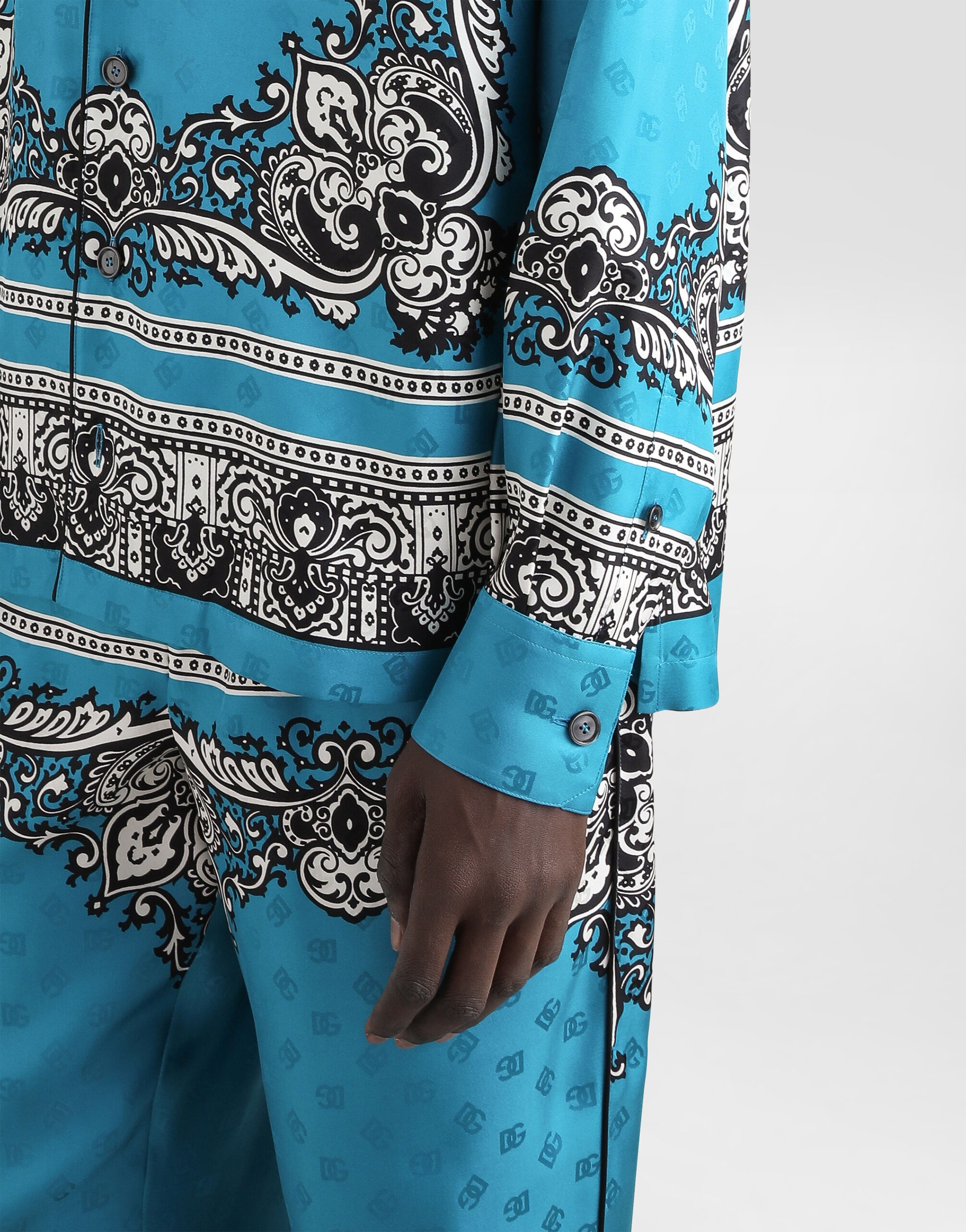 Silk shirt with bandanna print - 5