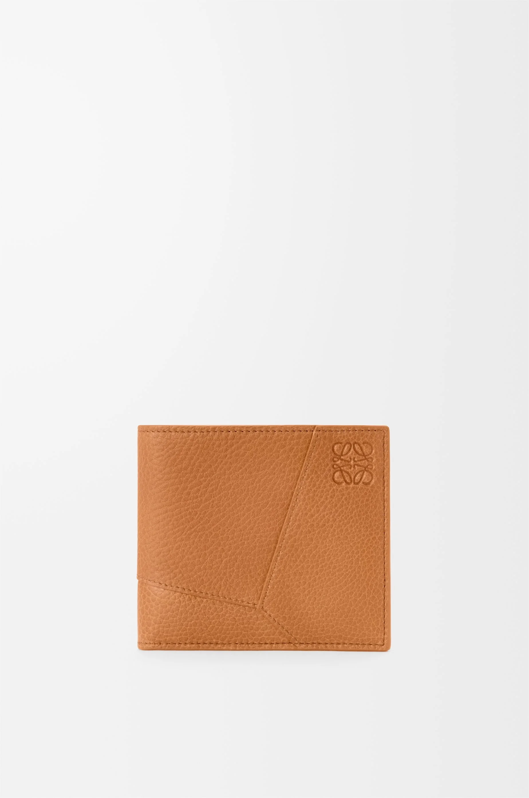 Puzzle bifold wallet in supple grained calfskin - 1