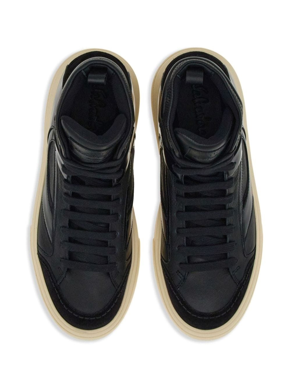 logo-debossed hi-top sneakers - 2