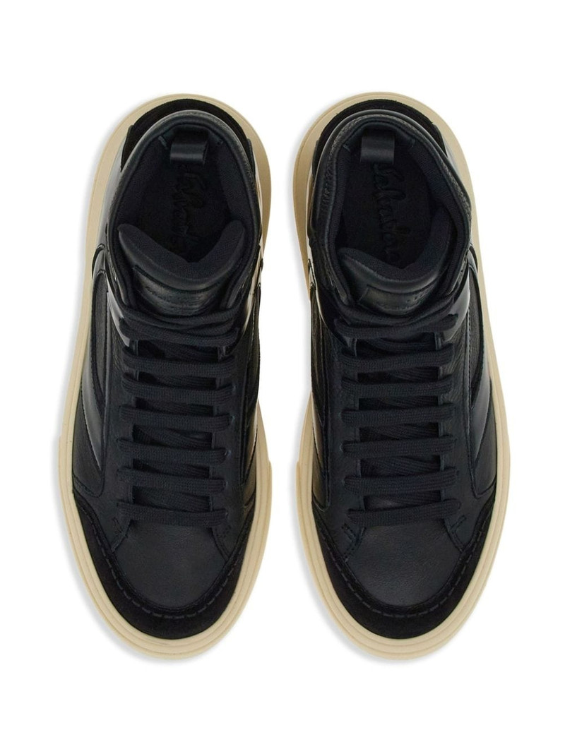 FERRAGAMO logo-debossed hi-top sneakers outlook