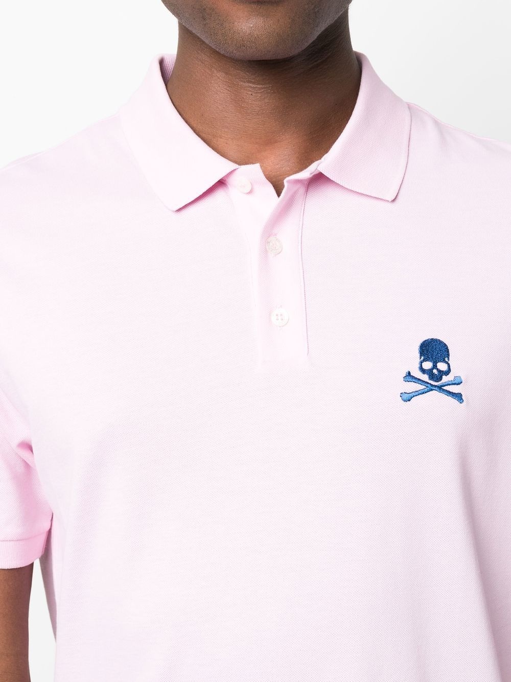 skull-patch short-sleeved polo shirt - 5