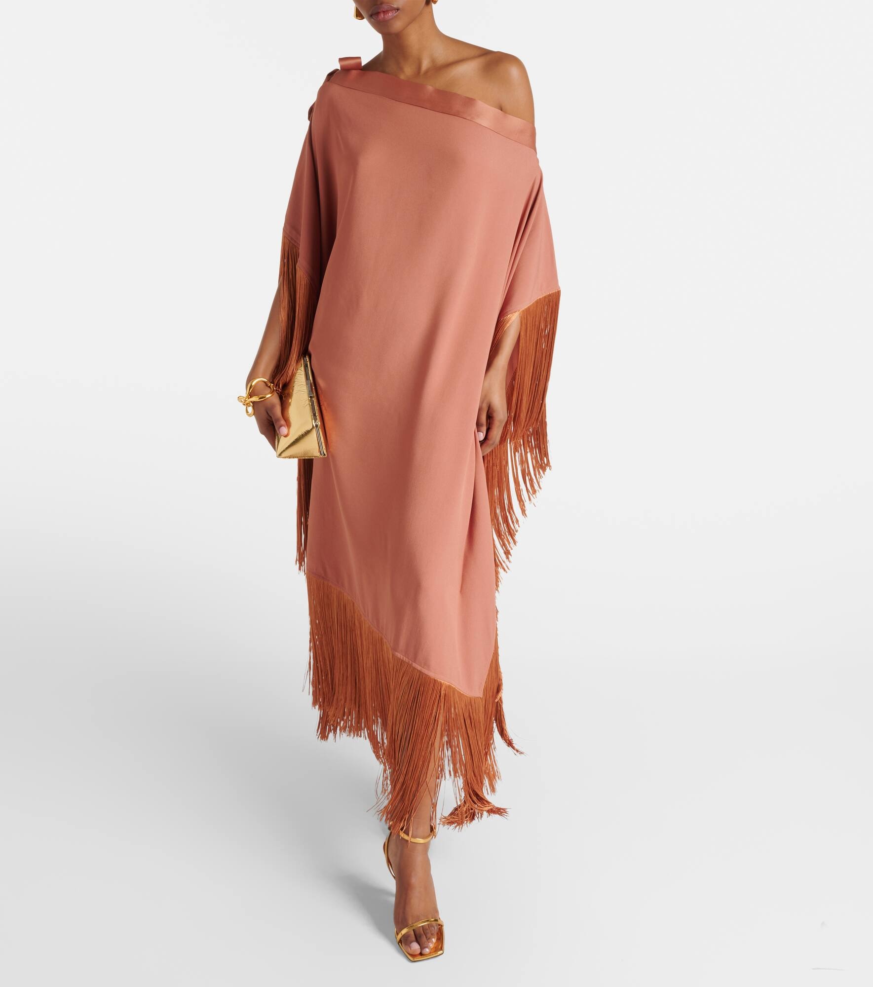 Aarons fringed crêpe cady kaftan - 2