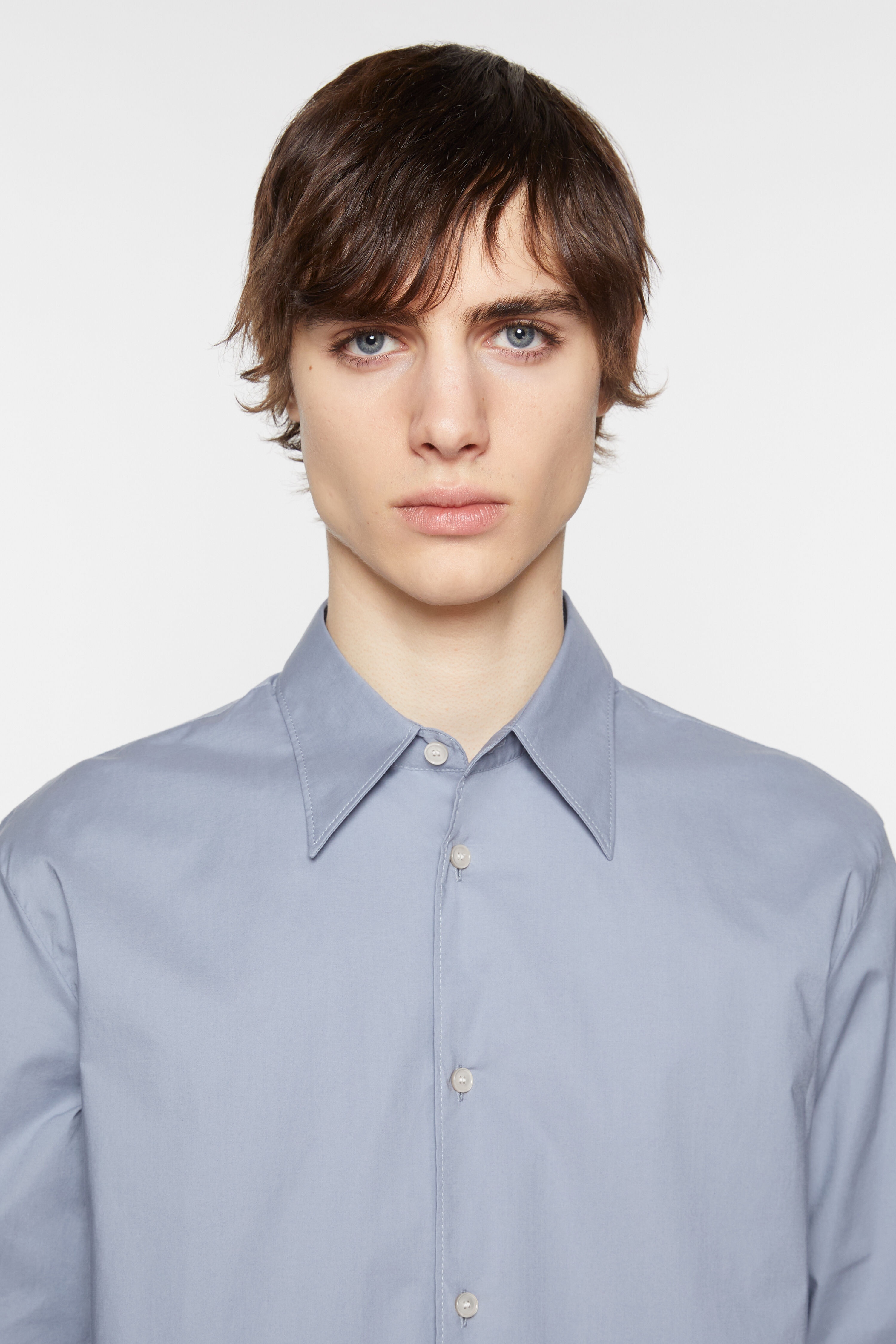 Button-up shirt - Dusty blue - 4