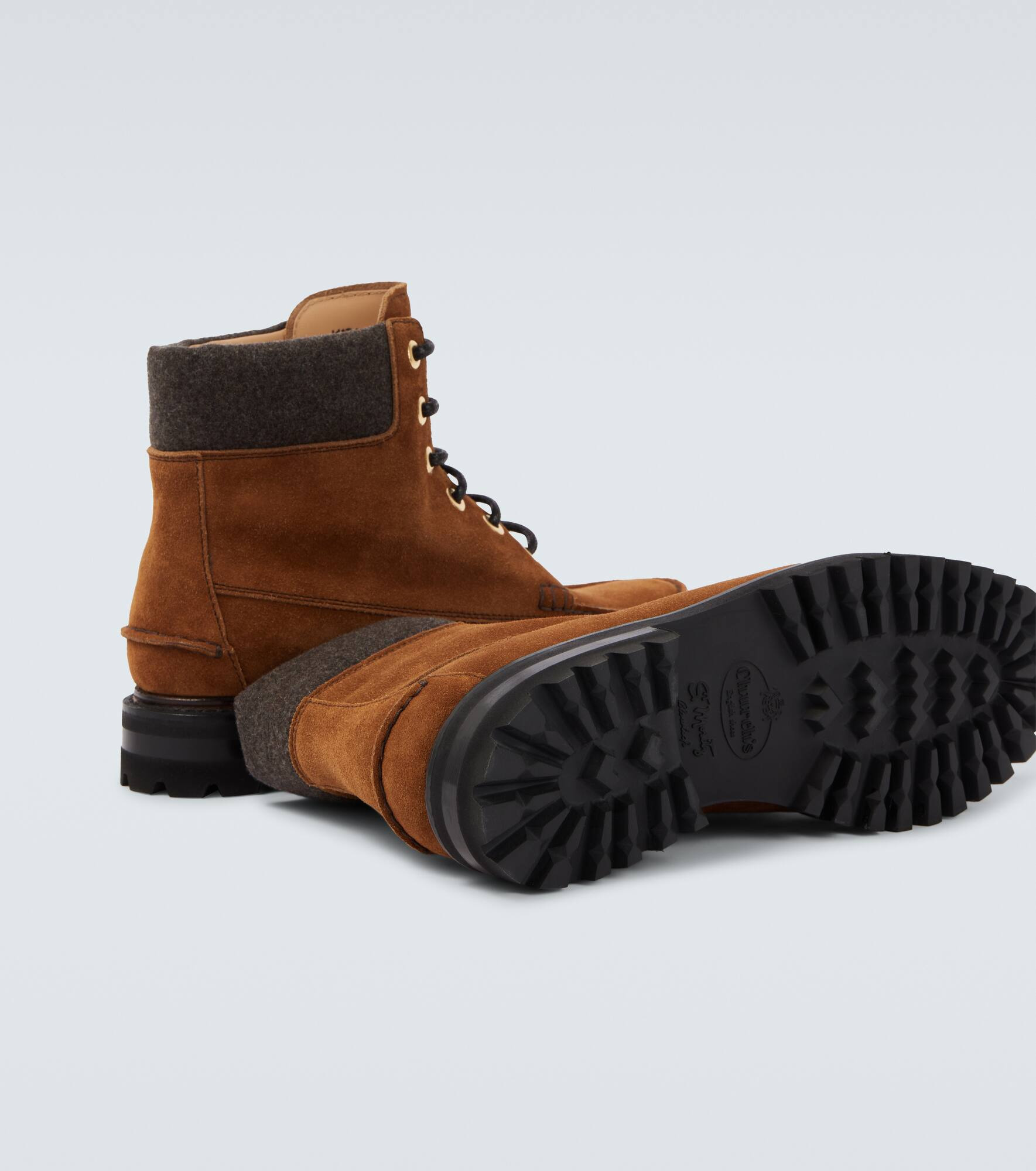Padstow suede lace-up boots - 7