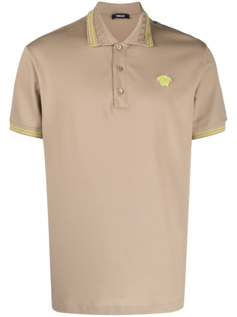 Medusa Head embroidered polo shirt 1