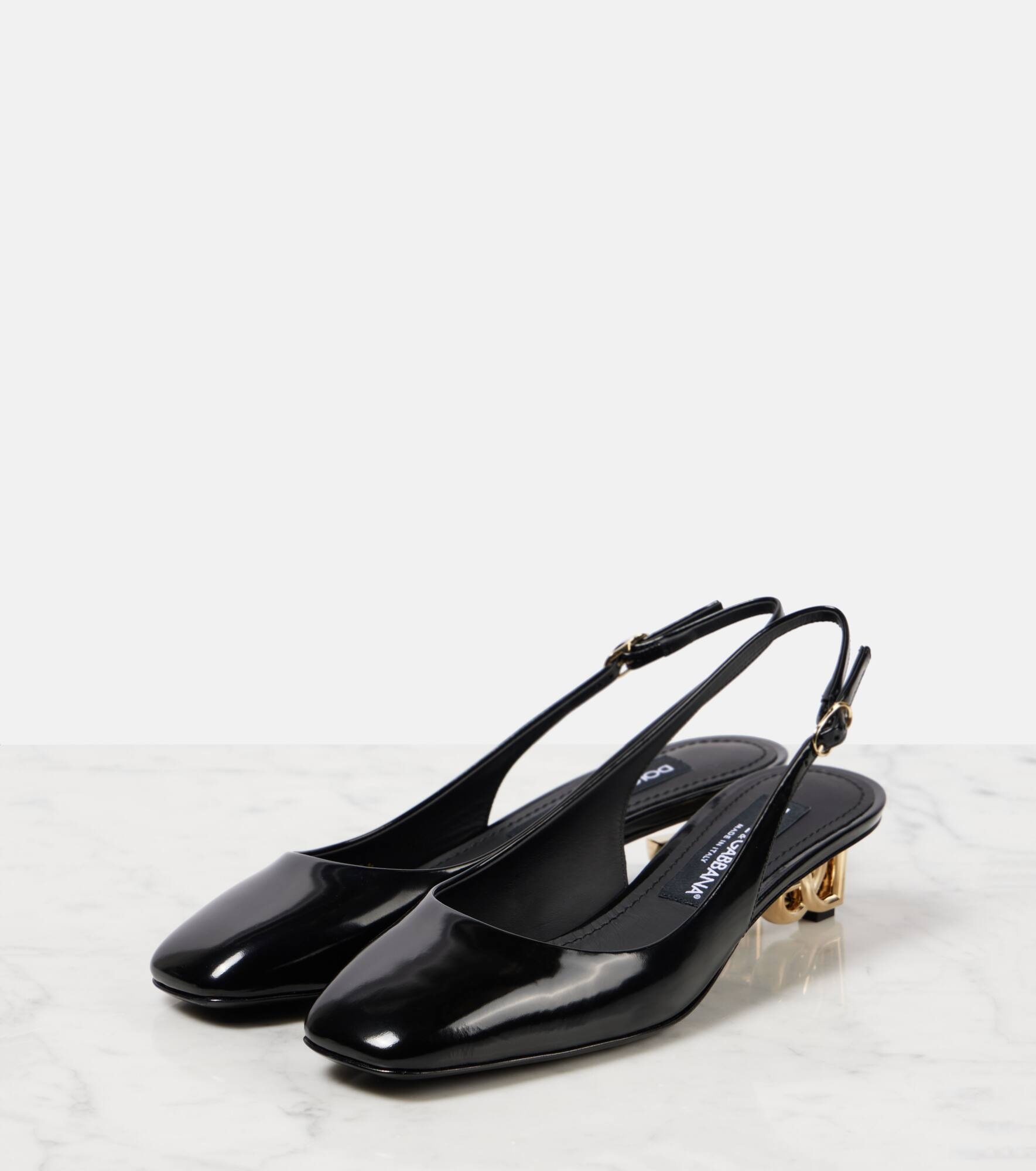 Jackie DG 40 patent leather slingback pumps - 4