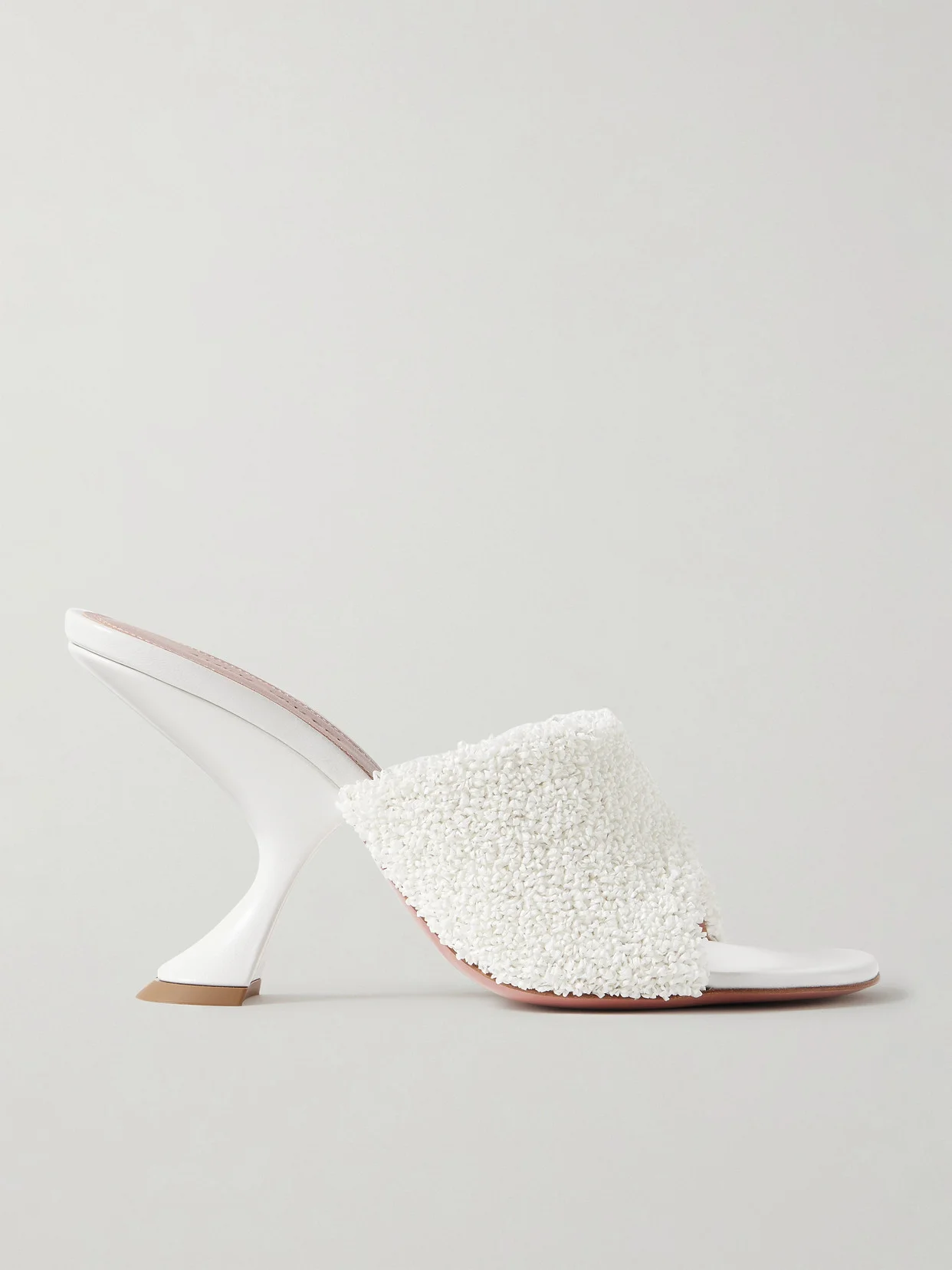 Taylor Leather-trimmed Raffia Mules - 1