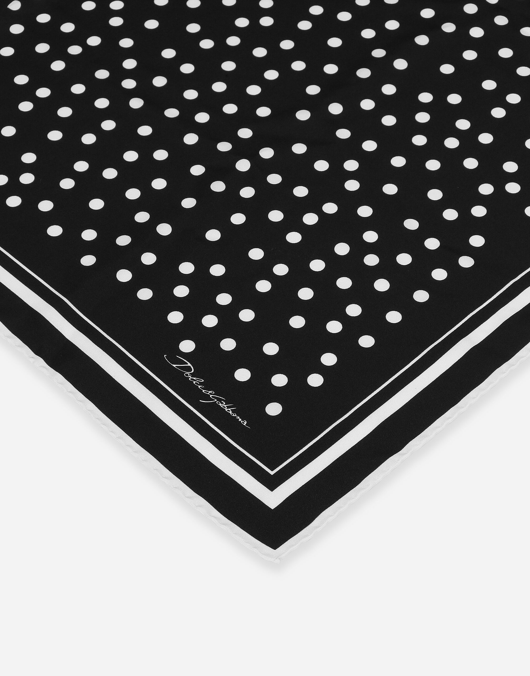 Polka-dot twill scarf (90x90) - 2