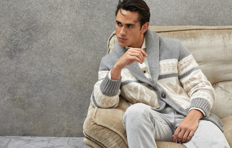 Nordic Jacquard cardigan in cashmere 6
