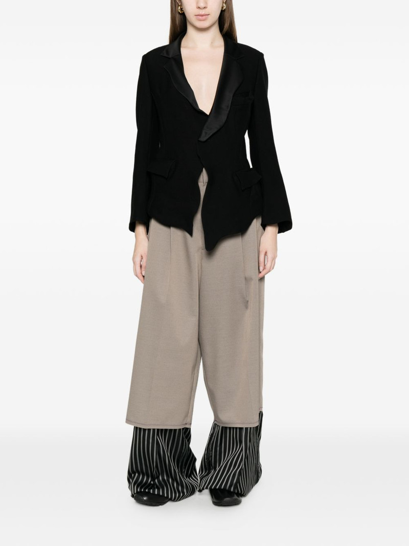 UNDERCOVER notched lapel asymmetric jacket outlook