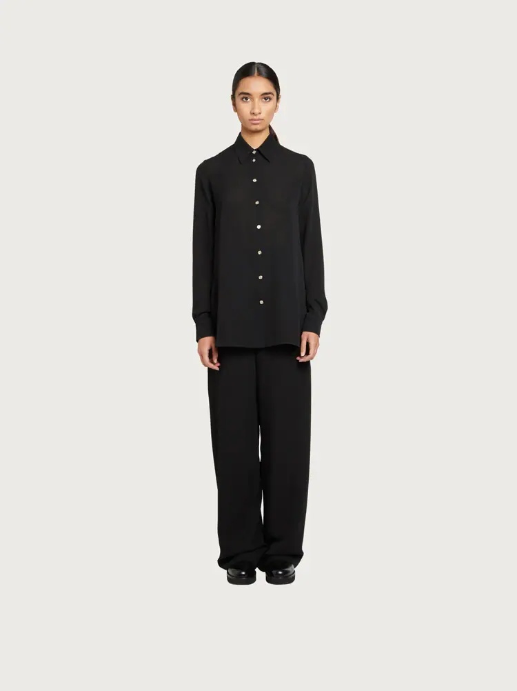 SILK GEORGETTE SHIRT - 5