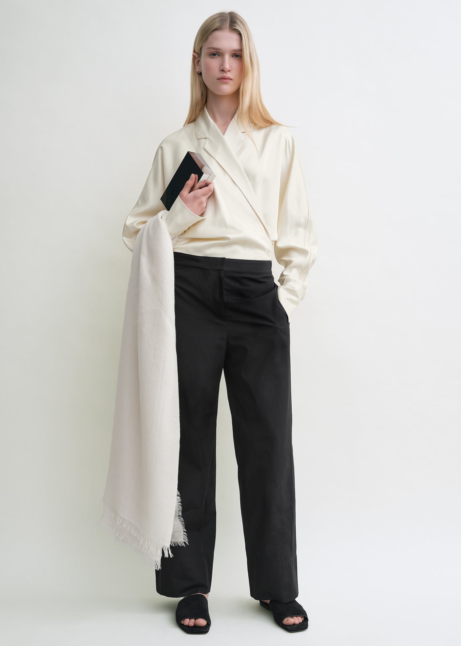 Wrap blouse ecru - 2