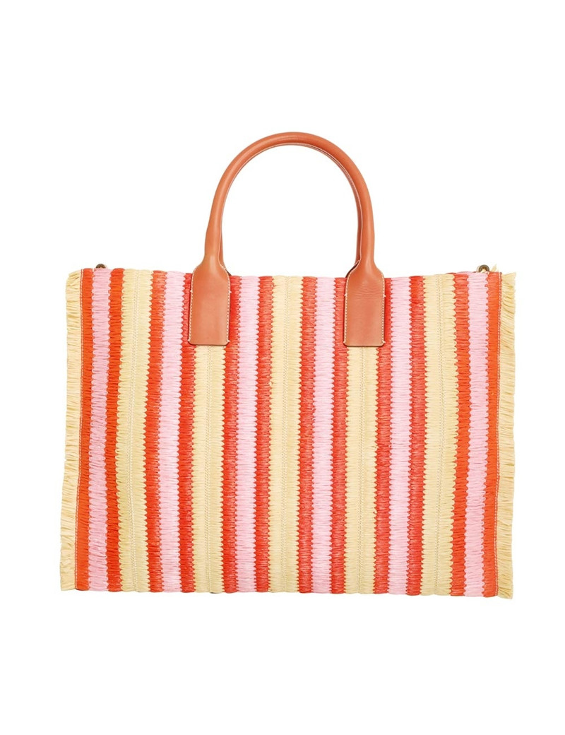 STRIPE FRINGE TOTE 5