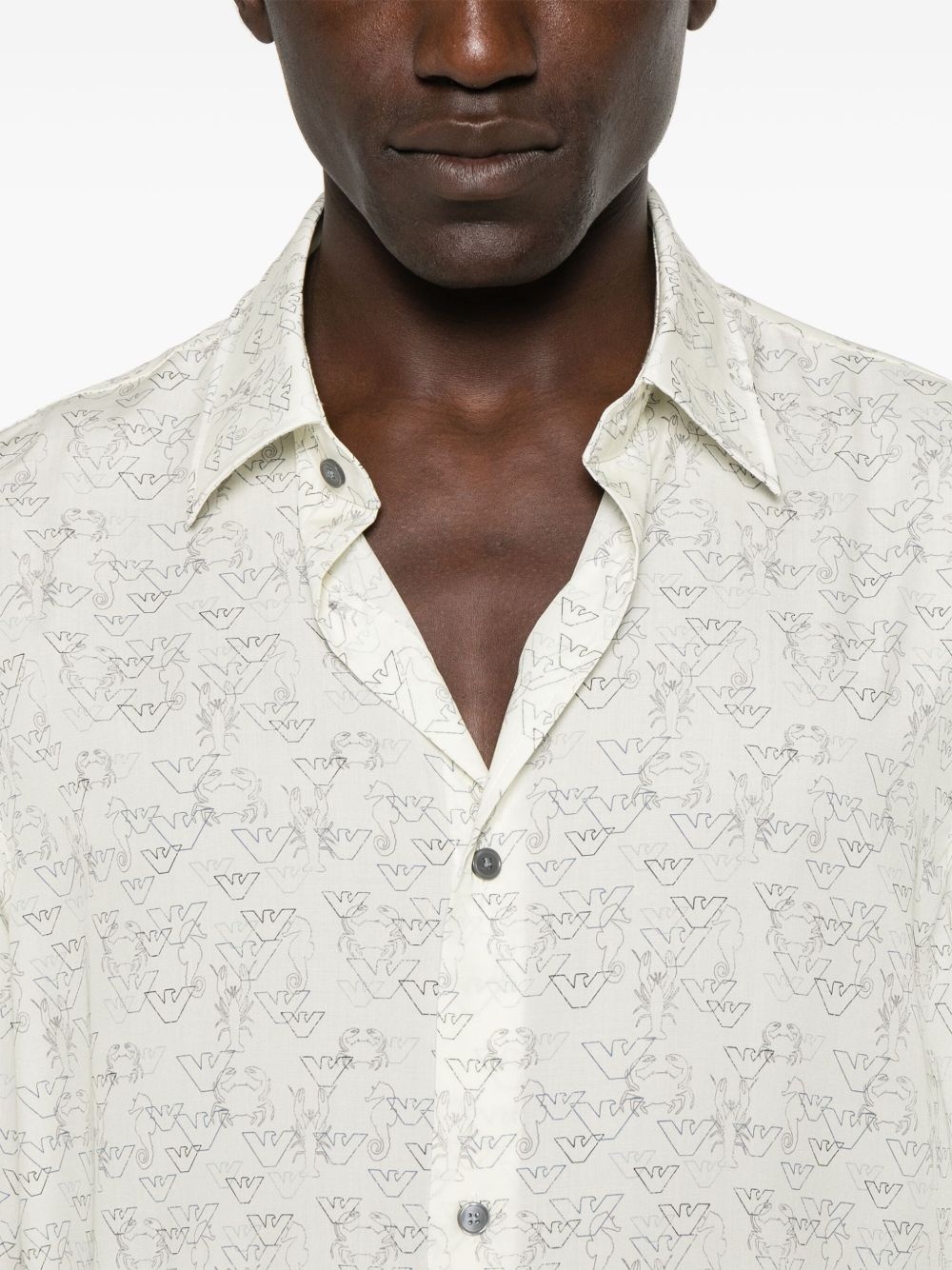 eagle-print shirt - 5