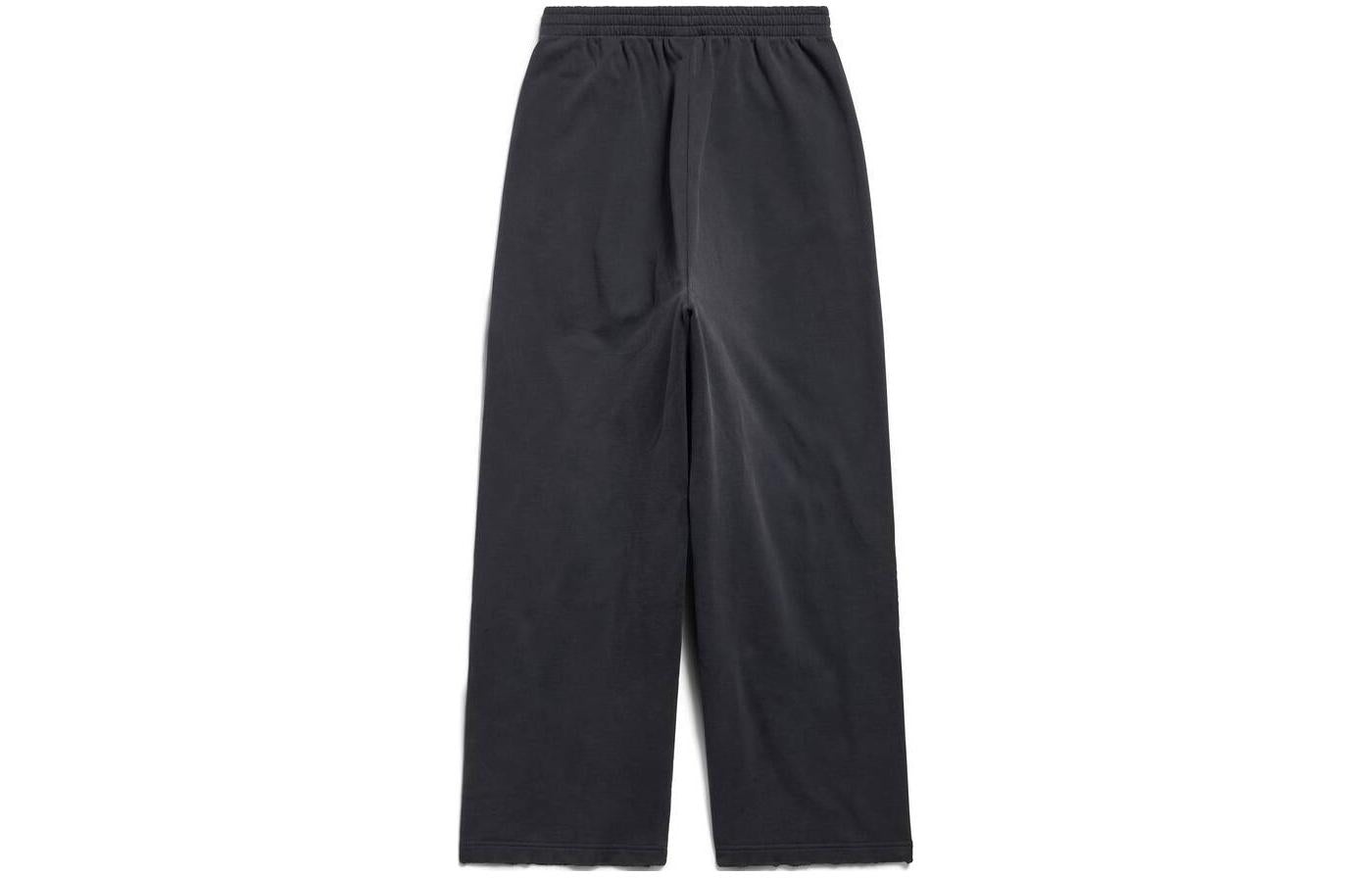 Balenciaga Stencil Type Baggy Sweatpants 'Black Grey' 771081TQVA41750 - 2