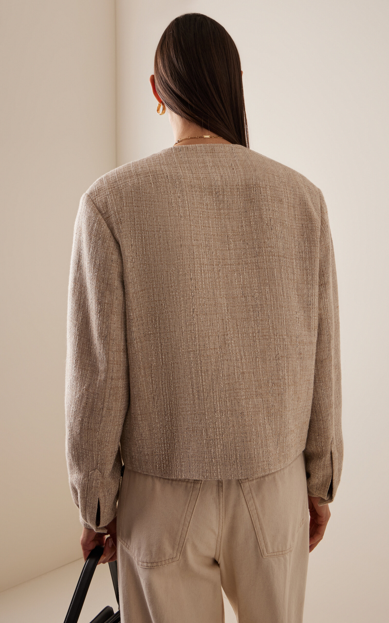 Cythera Gliss Bouclé Bolero Jacket ivory - 4
