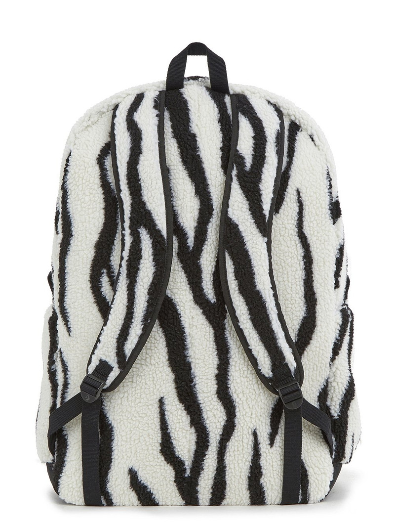 logo-patch fleece-texture backpack 6