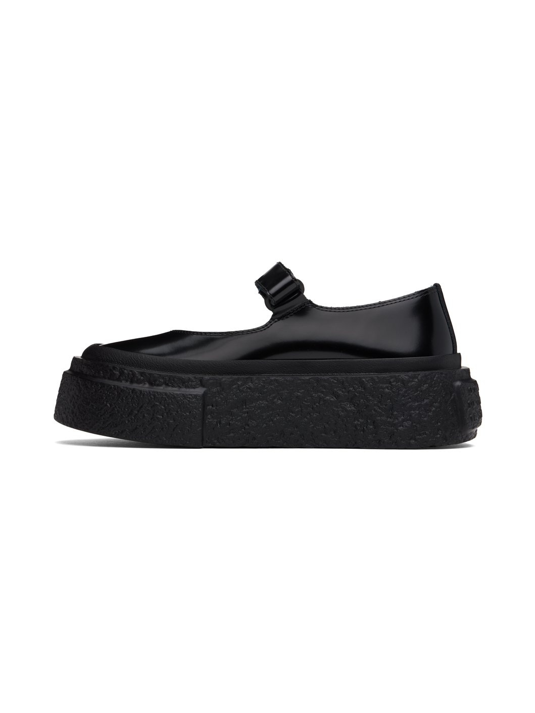 Black Platform Court Ballerina Flats - 3