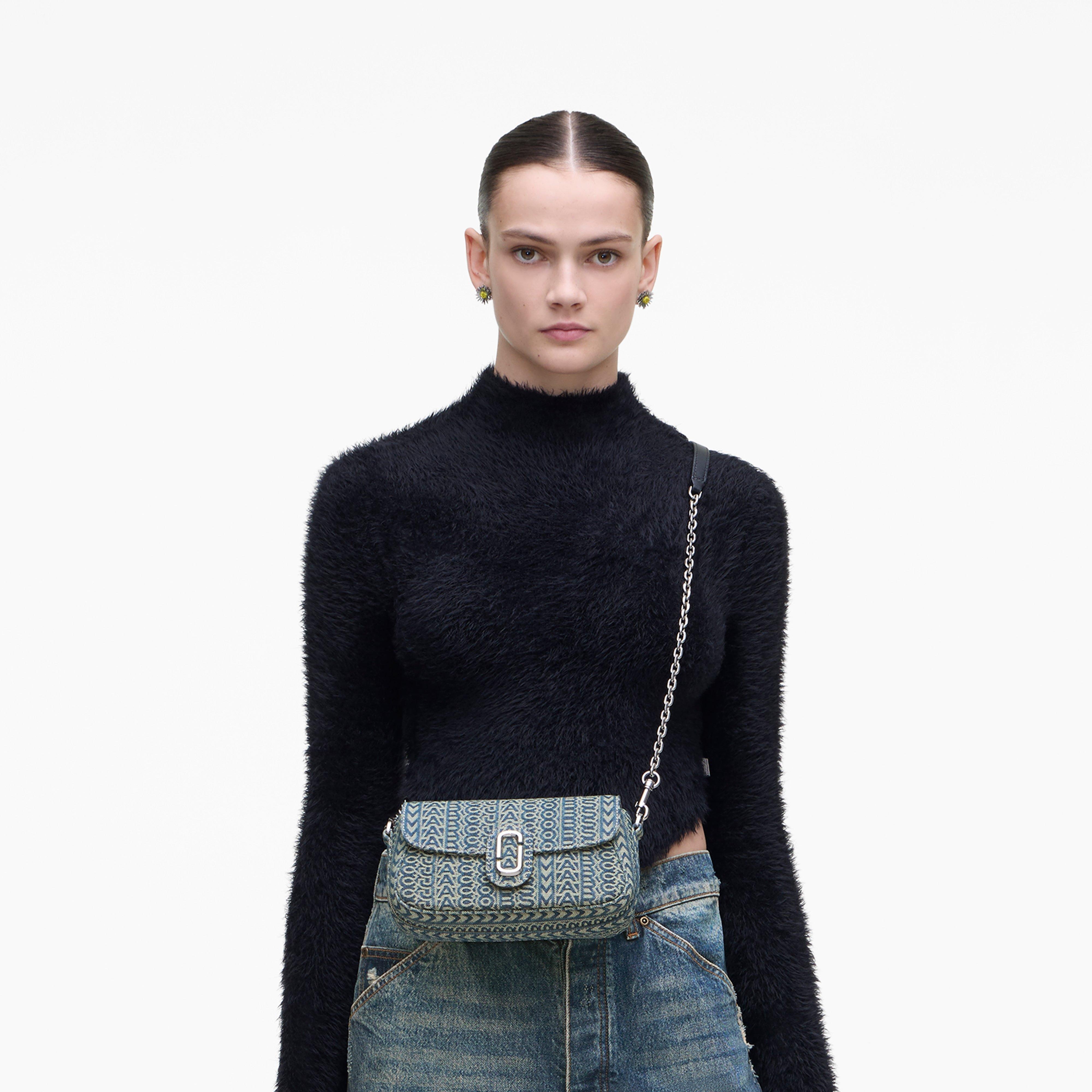 THE MONOGRAM SUN-FADED DENIM CLOVER SHOULDER BAG - 7