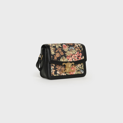 CELINE TEEN TRIOMPHE BAG  IN  FLORAL JACQUARD AND CALFSKIN outlook