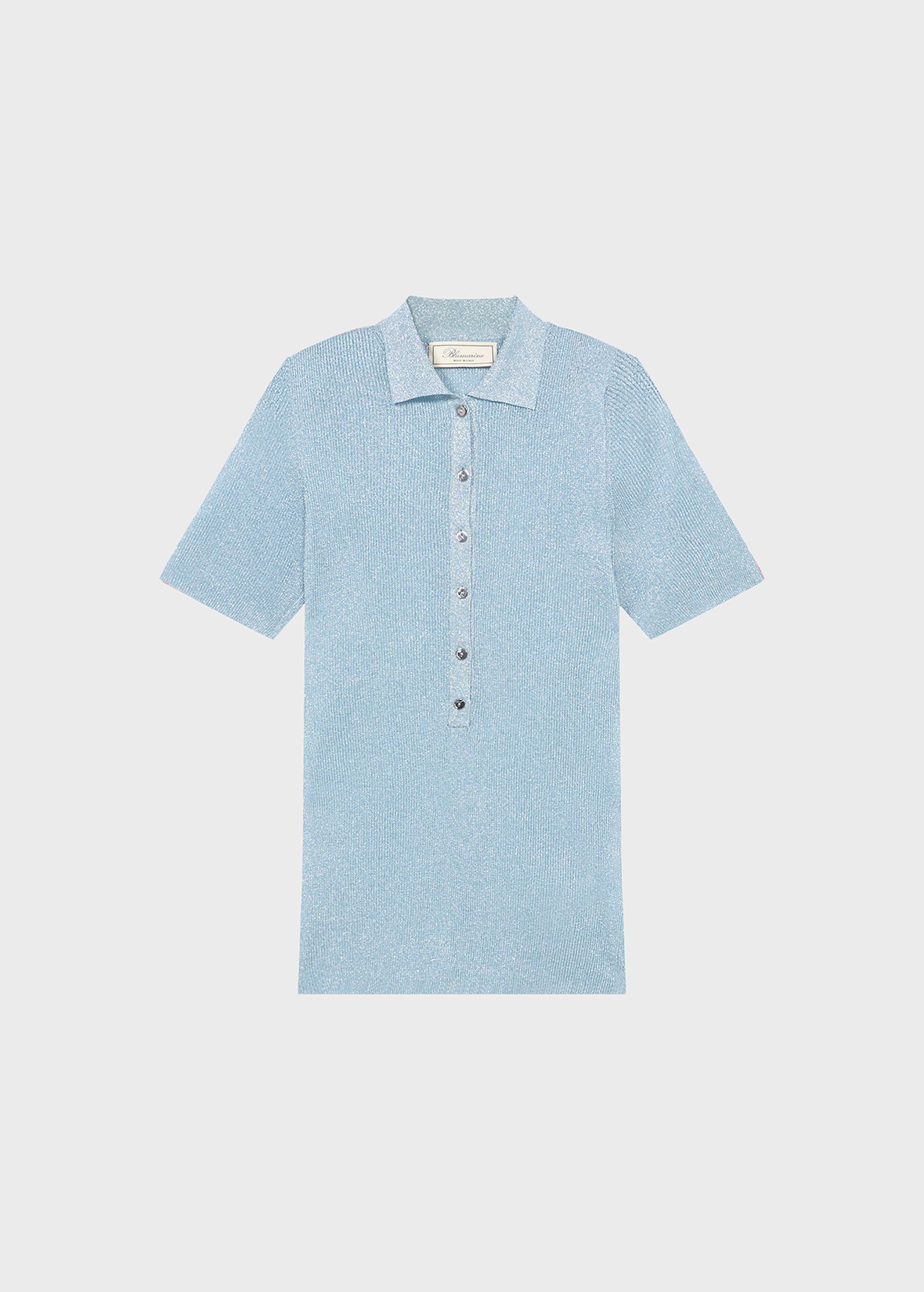 POLO SHIRT IN KNITTED LUREX - 1