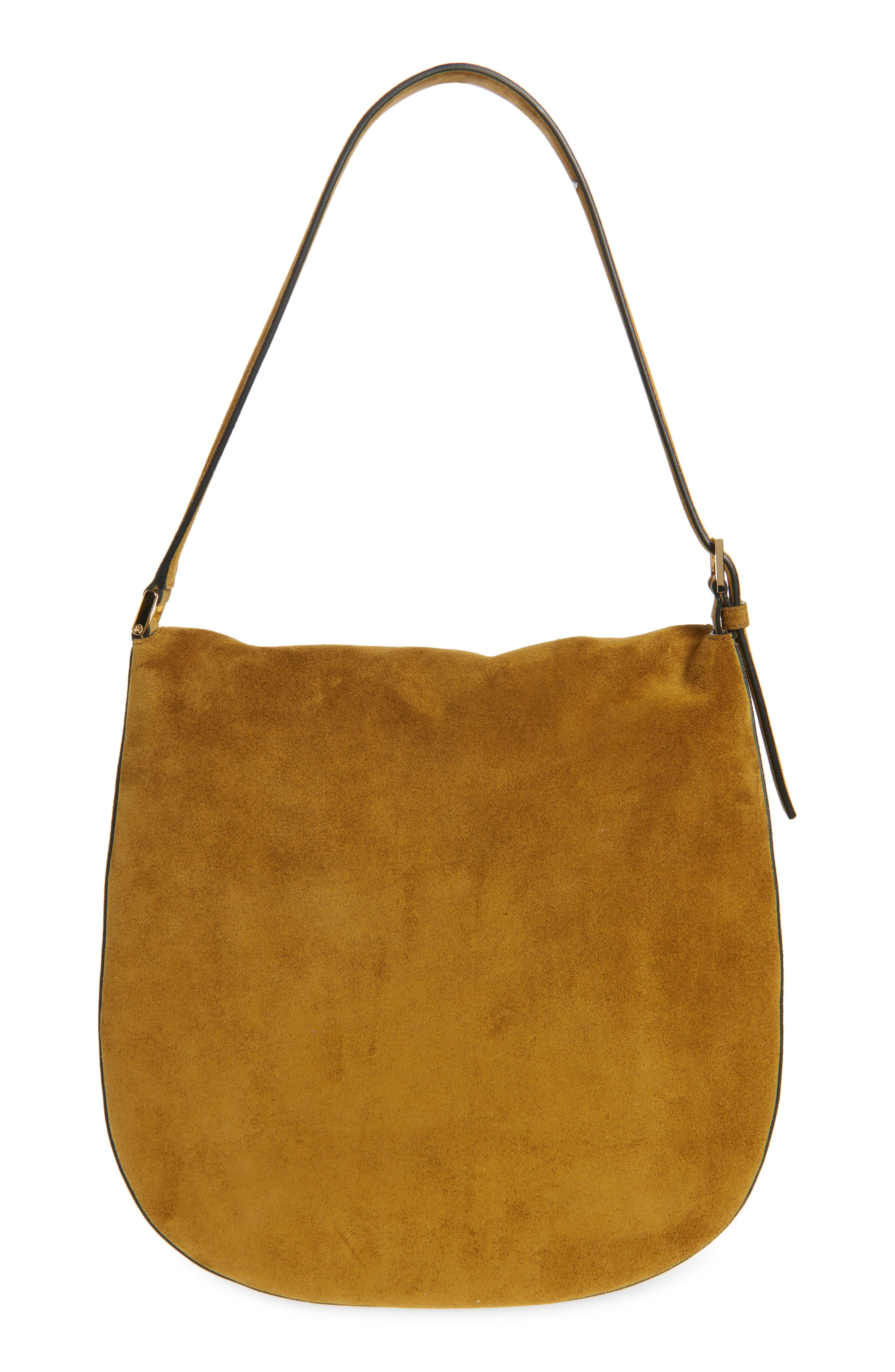 SAVETTE Large Tondo Suede Hobo Bag in Sepia at Nordstrom - 4