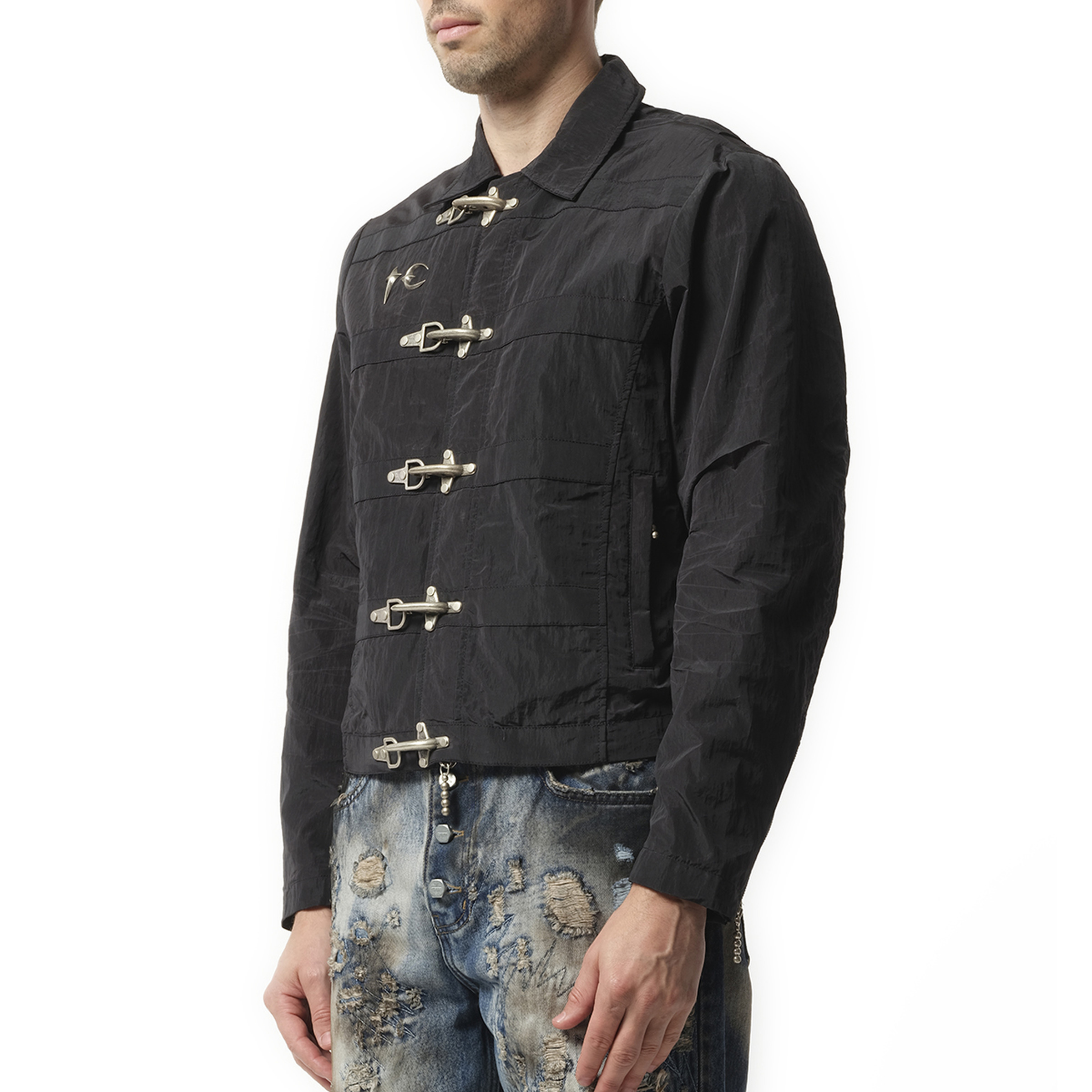 Scarred Bio Soldier Jacket in Black - 5