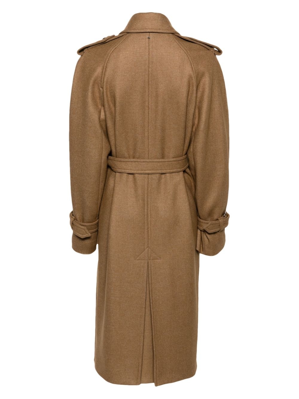 double-breasted twill trench coat - 2