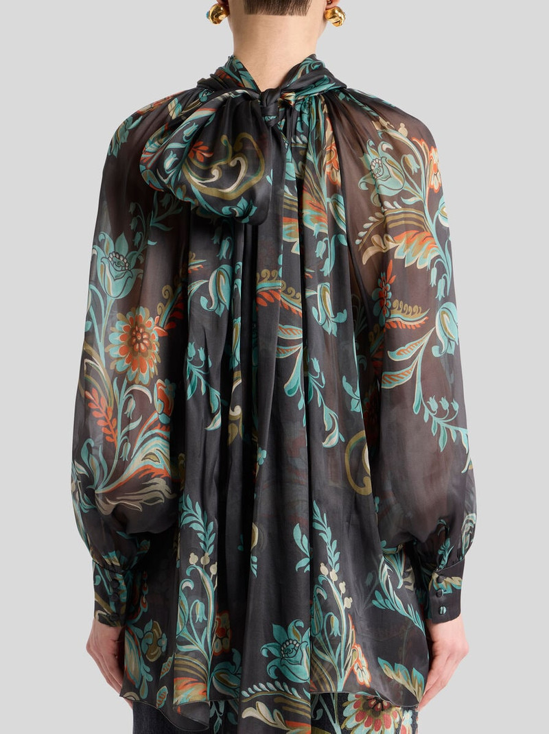 SILK BLOUSE WITH DAFFODIL MOTIF 5