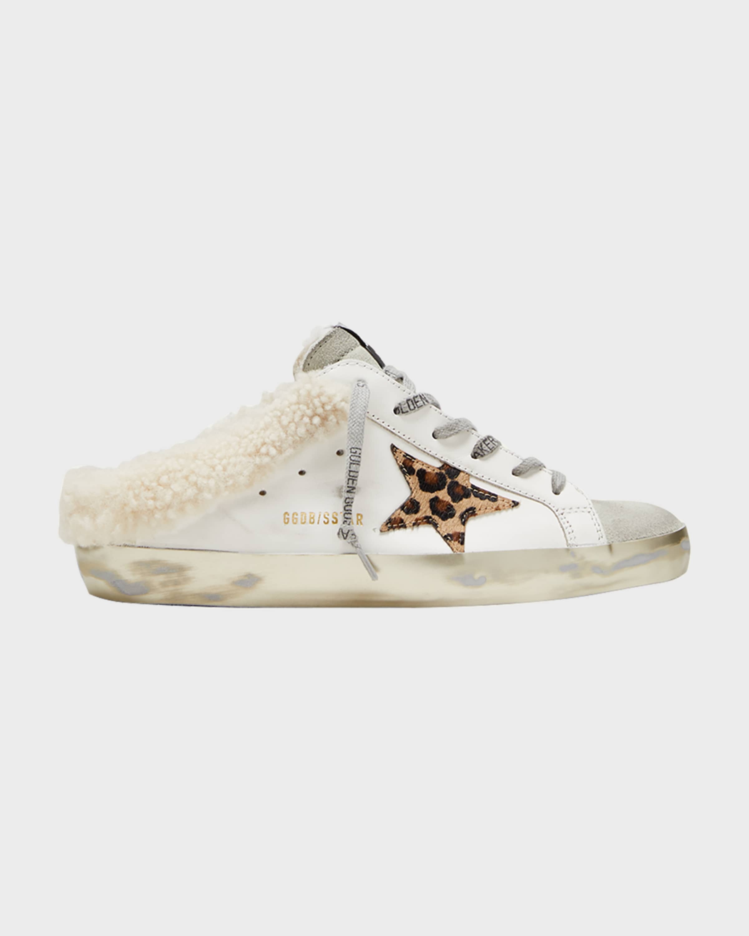 Superstar Sabot Leather Shearling Sneakers - 1