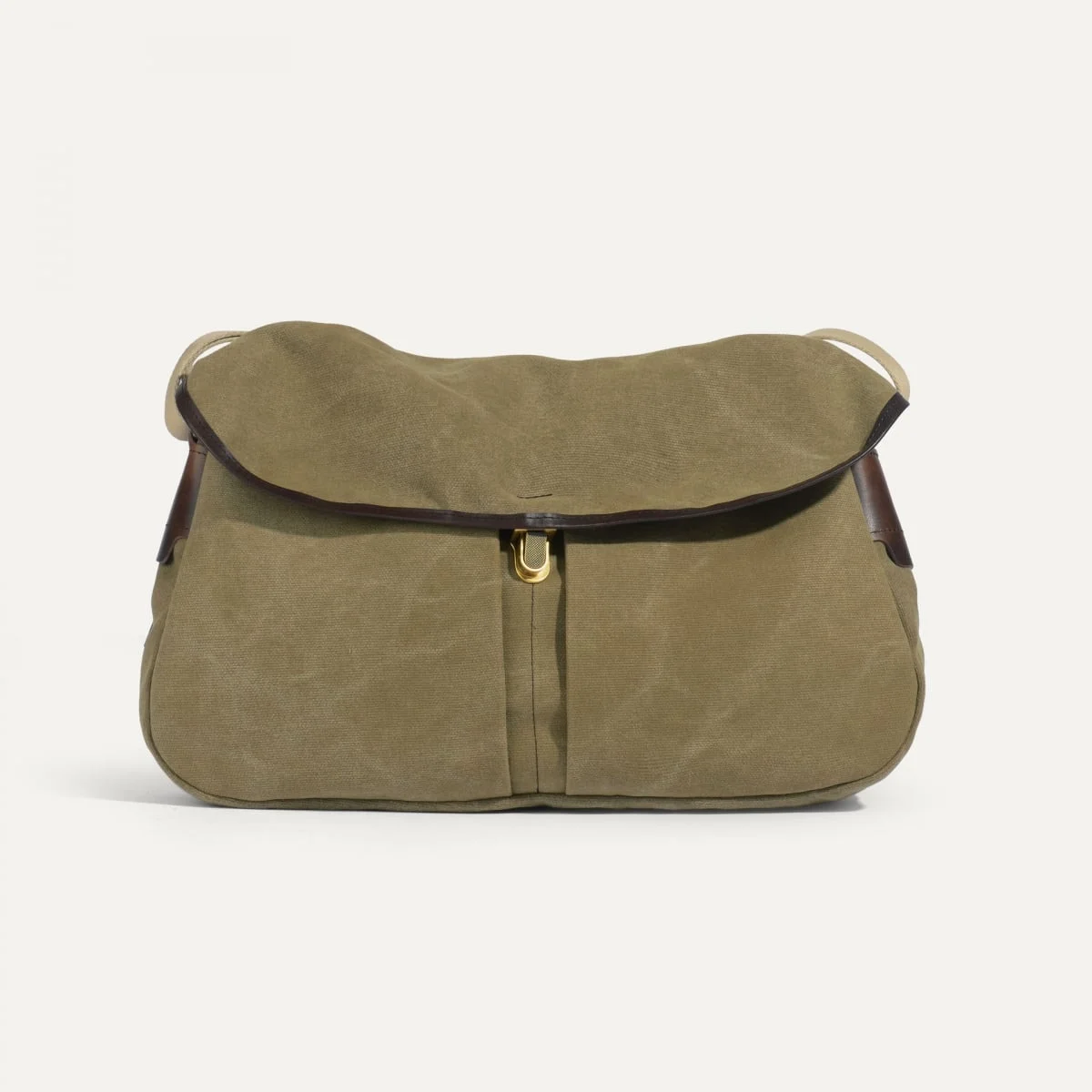LÉON MESSENGER BAG - KHAKI US STONEWAHED - 1