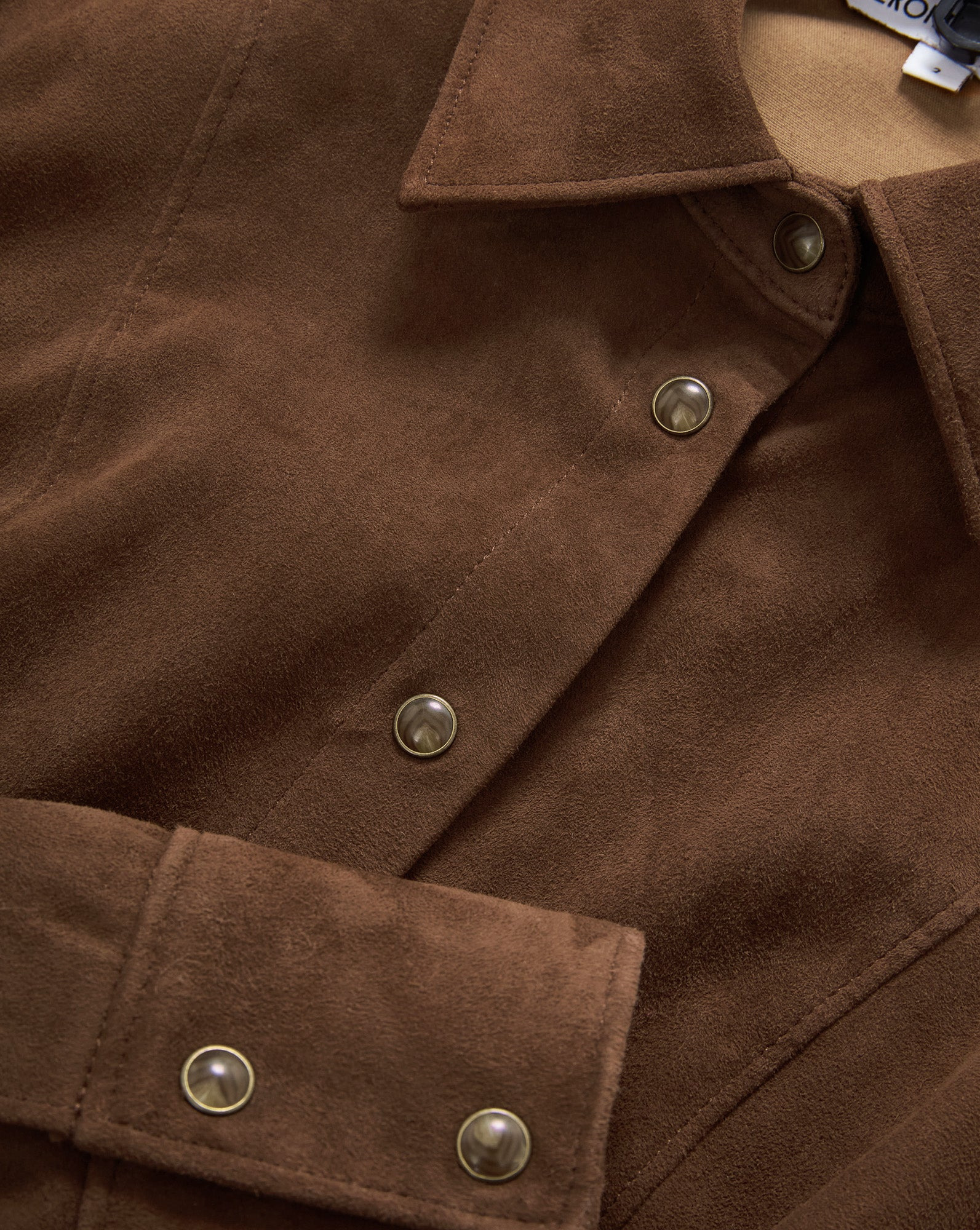 WITTAKER SUEDE BUTTON-DOWN SHIRT - 5