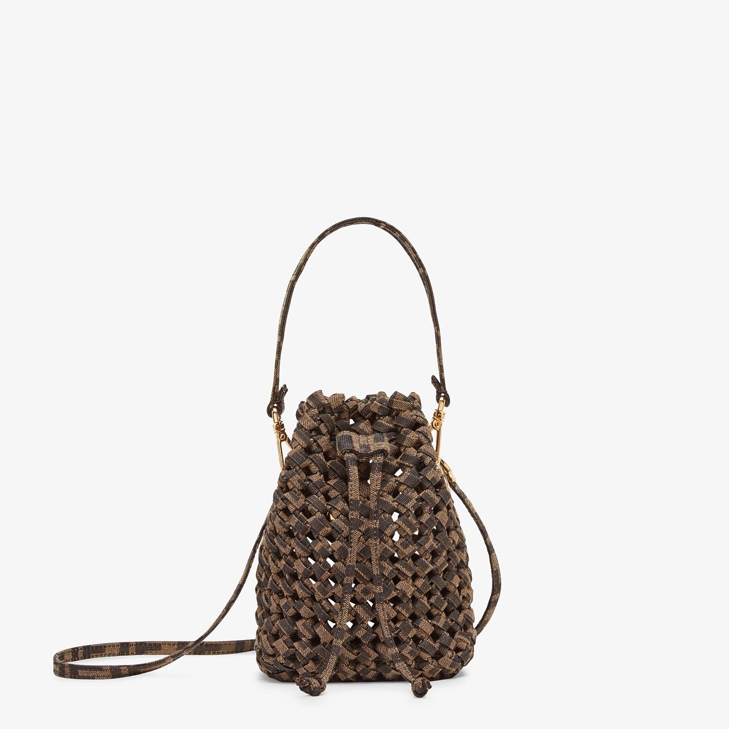 Jacquard fabric interlace mini-bag - 1