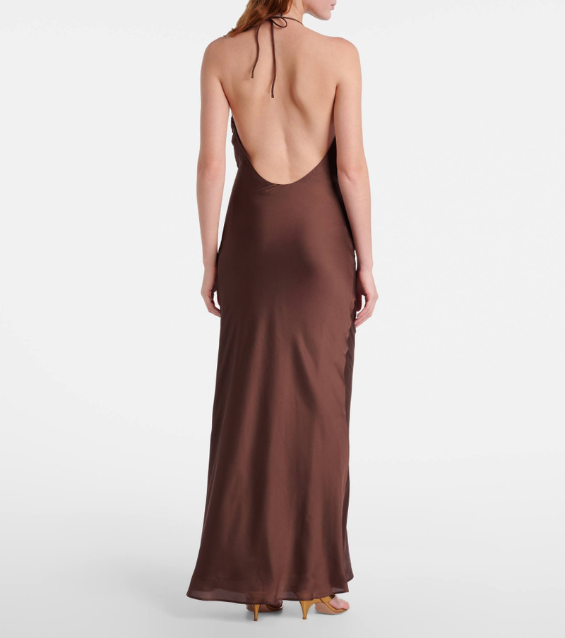 Draped chiffon maxi dress 3