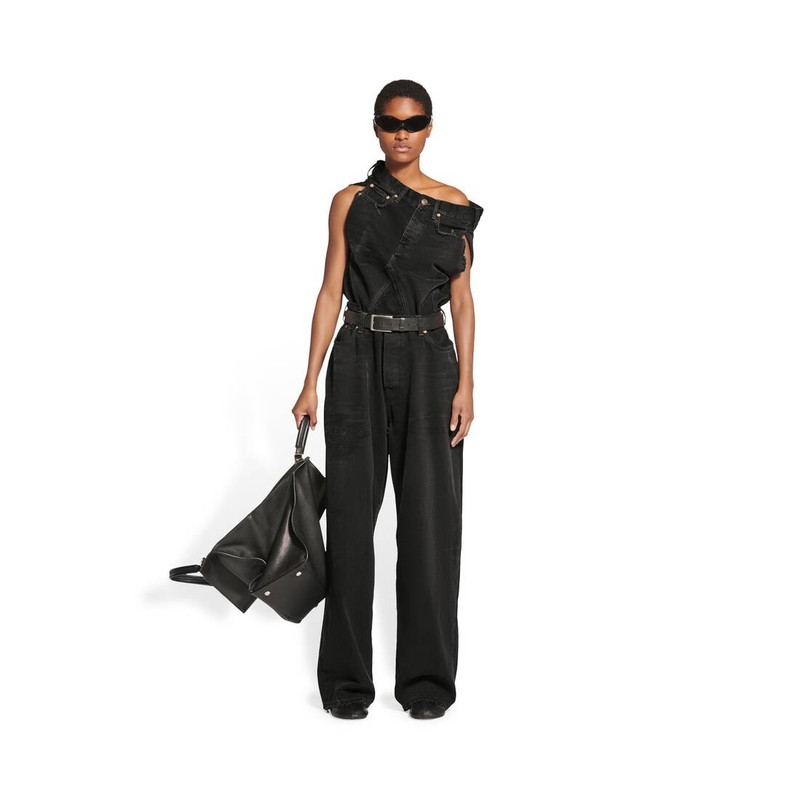 BALENCIAGA Men's Large Baggy Jeans in Black outlook