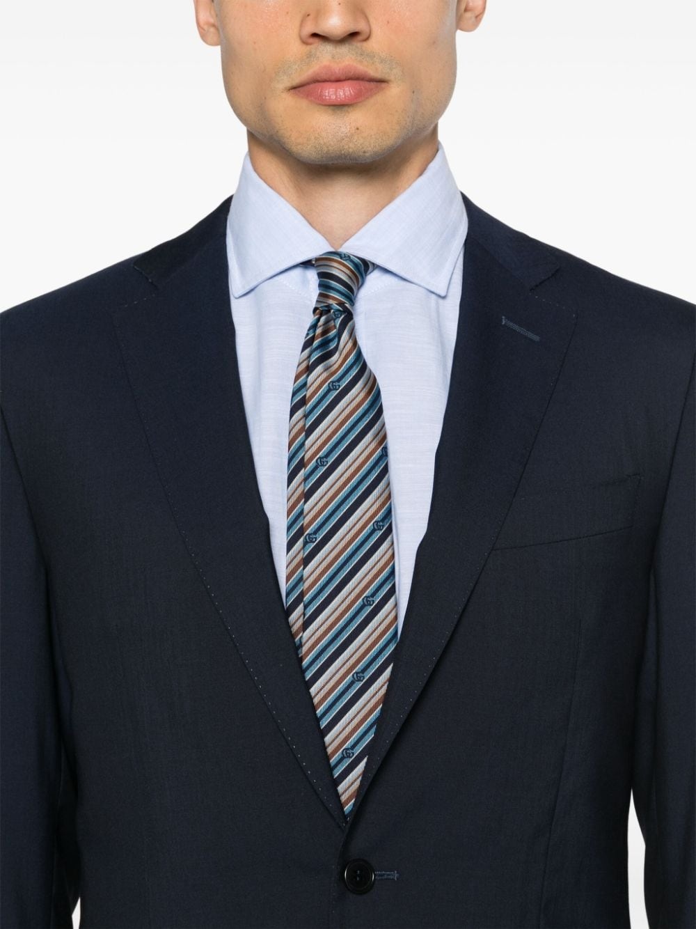 single-breasted wool suit - 5