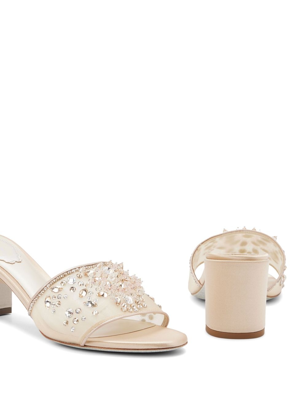 80mm crystal-embellished mules - 4