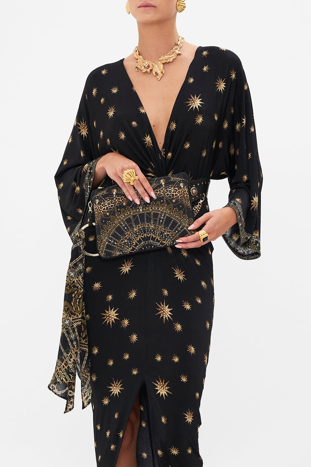 RING SCARF CLUTCH MASKED AT MOONLIGHT - 5
