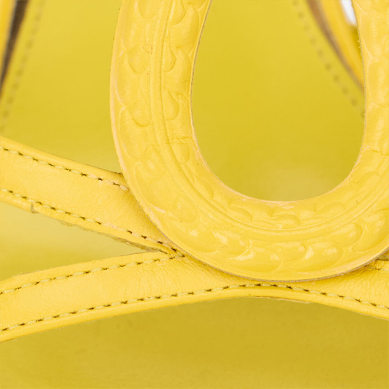 Leather Sandals with Snake Detail 4