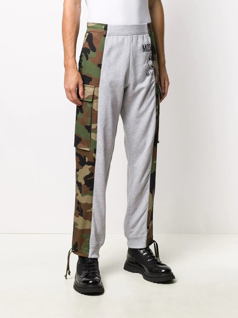 camouflage panelled track pants - 3