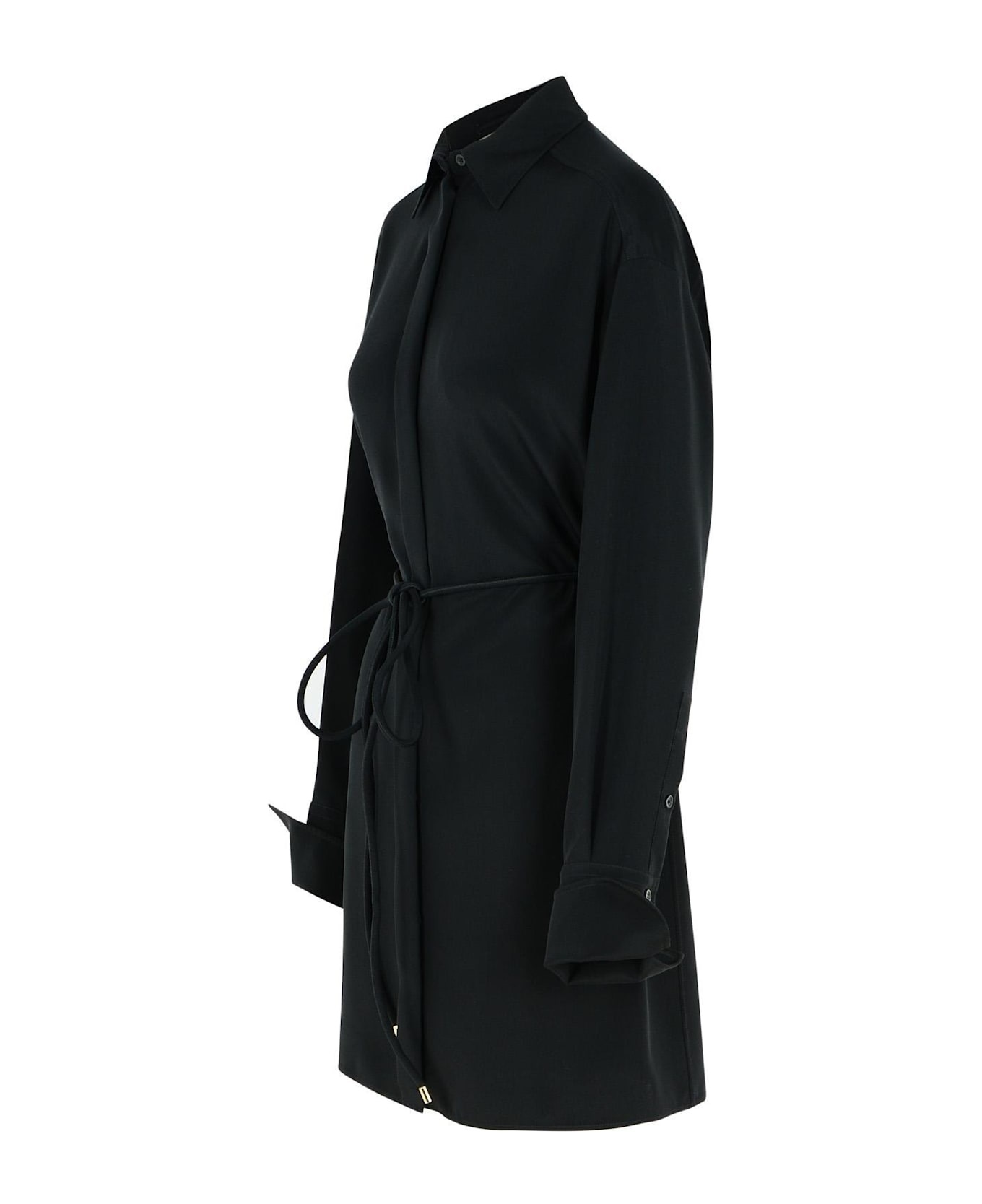 Tied Waist Long-sleeved Dress - 3