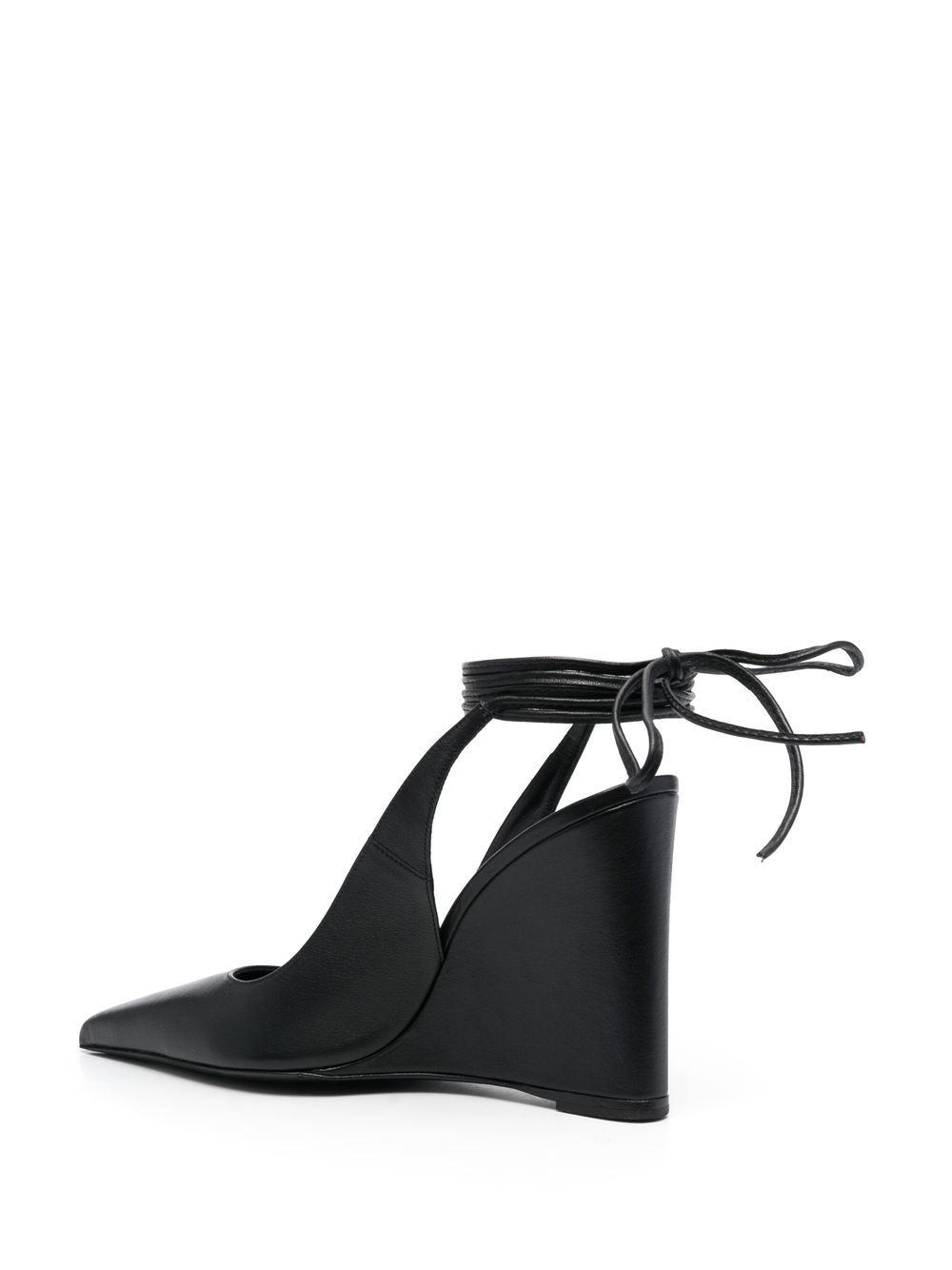 110mm leather wedge sandals - 3