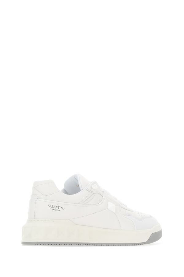 White nappa leather One Stud sneakers - 3