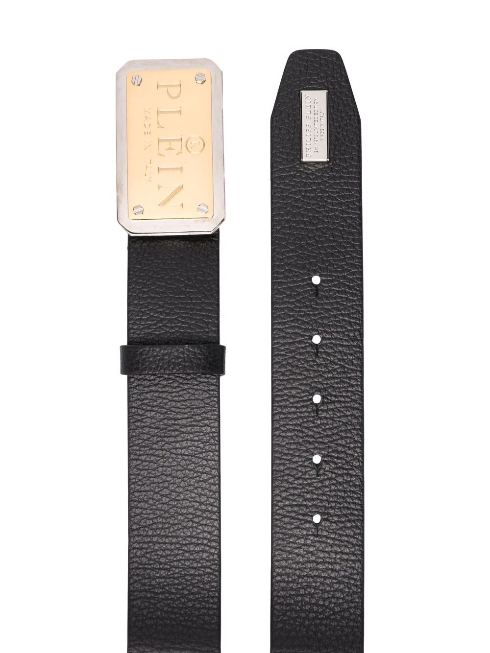 logo-plaque buckle leather belt - 2