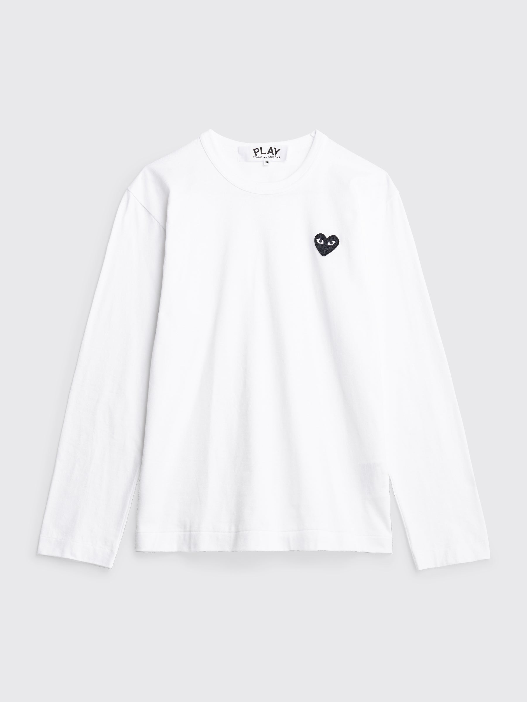 COMME DES GARÇONS PLAY SMALL HEART LS T-SHIRT WHITE - 5