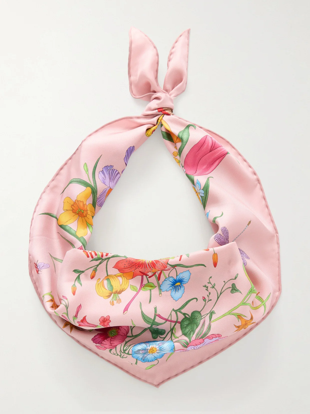Flora Floral-print Silk-twill Scarf - 1