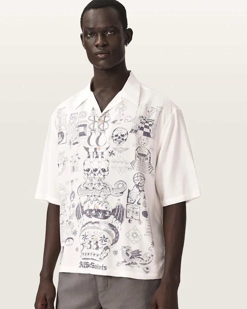 IGNIS OVERSIZED SHORT SLEEVE PRINTED SHIRT - 1