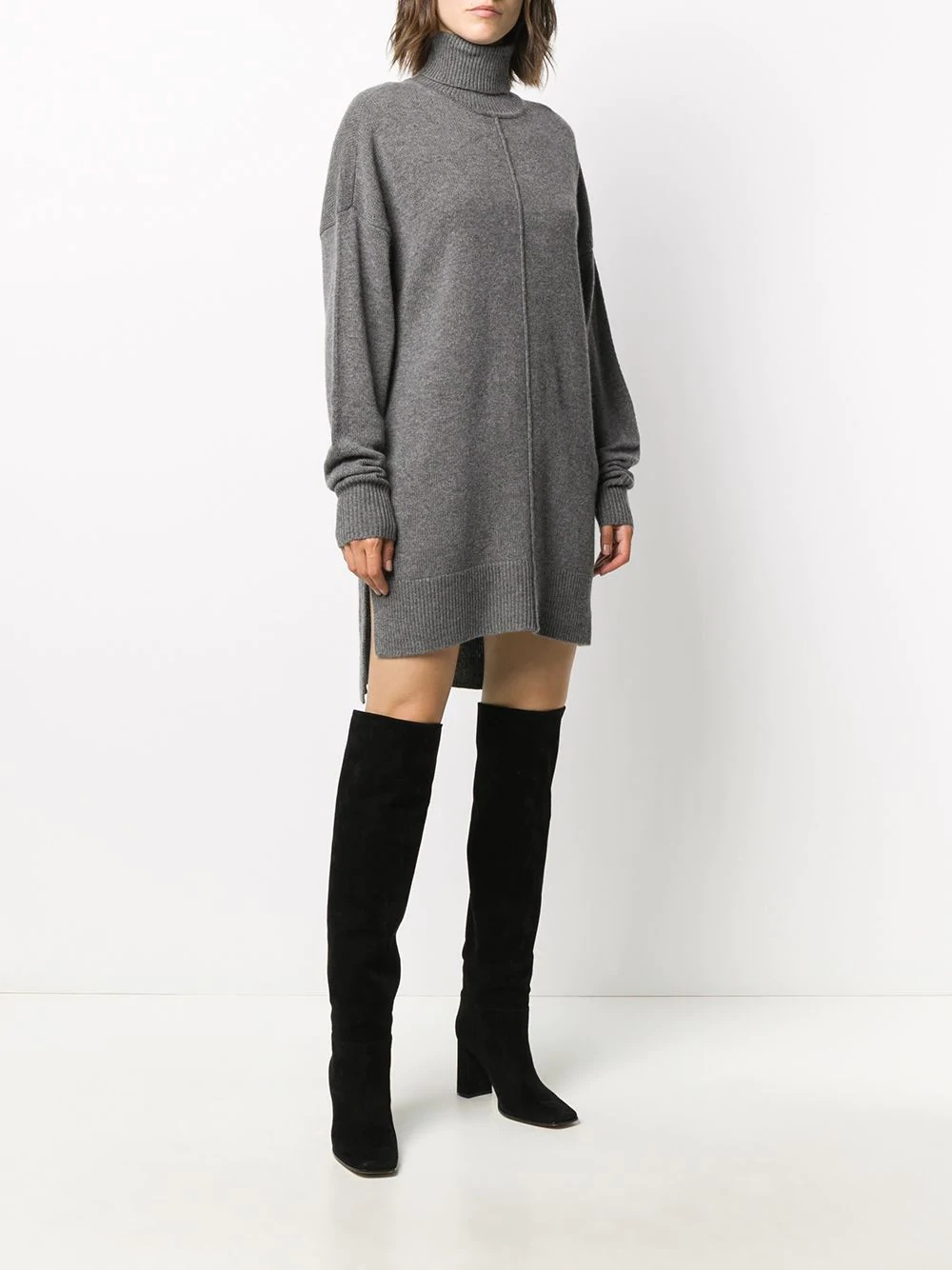 roll-neck knitted dress - 3