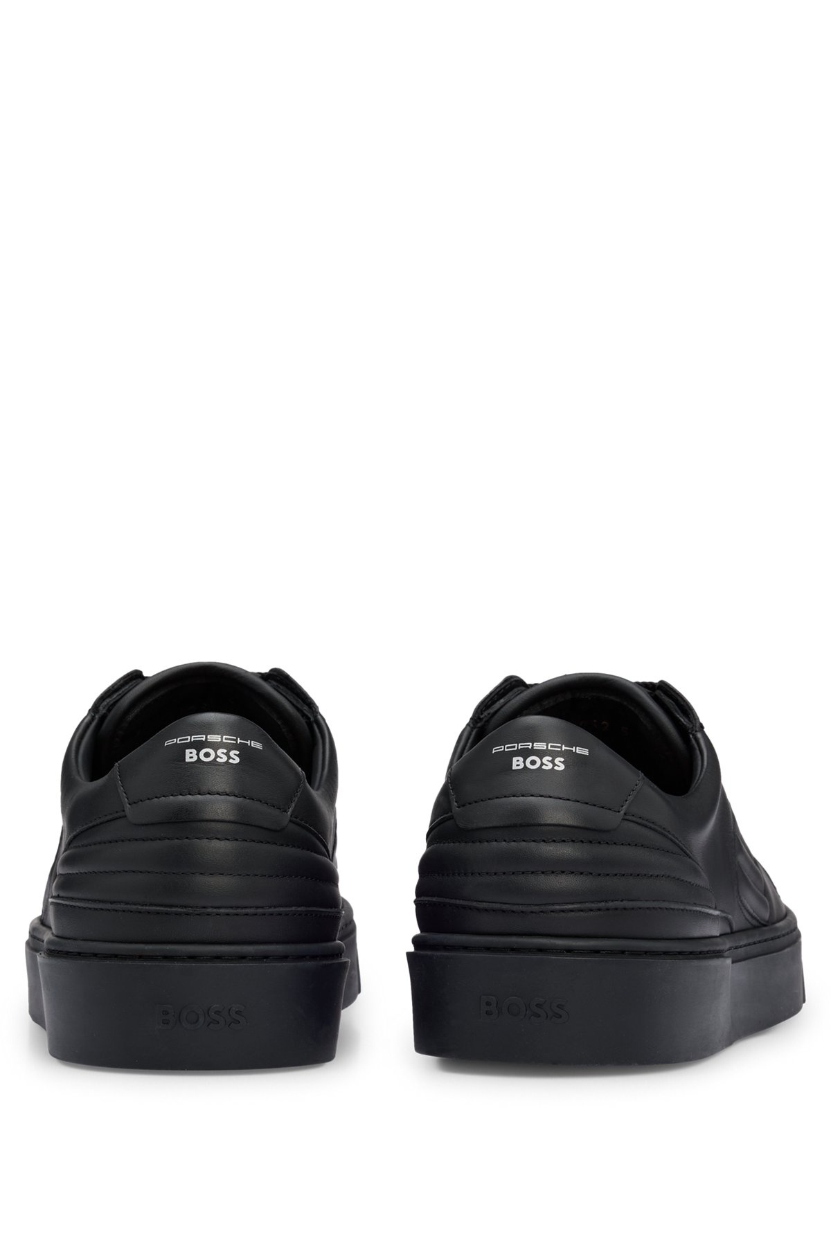 PORSCHE X BOSS LEATHER TRAINERS WITH PADDED DETAILS - 5